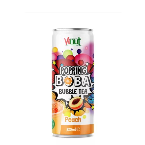 POPPING BOBA BUBBLE TEA-PEACH - Caj i ftohtë me pjeshkë 320ml