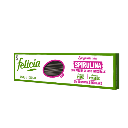 Pasta Felicia Spagheti me Oriz Integral Bio dhe Spirulina Bio 250g